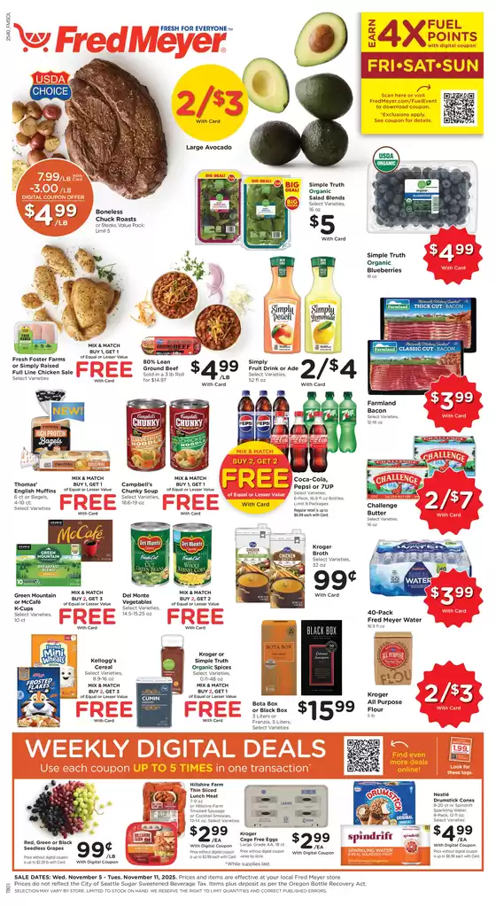 Fred Meyer catalogue in Bloomingdale IL | Exclusive deals for our customers | 2025-11-05T00:00:00.000Z - 2025-11-11T00:00:00.000Z
