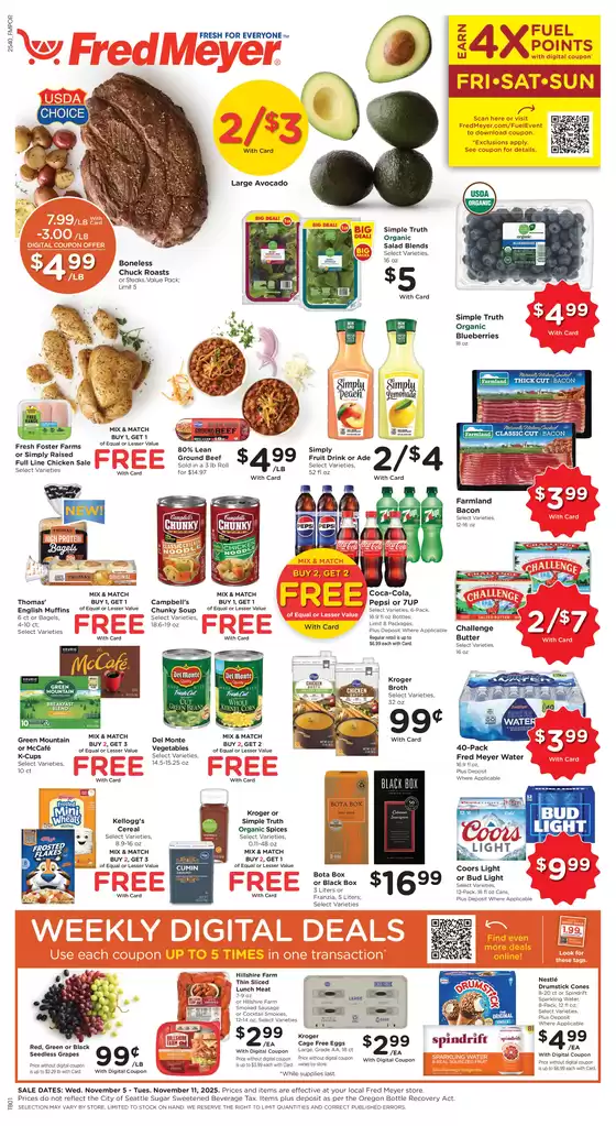 Fred Meyer catalogue in Bloomingdale IL | Weekly Circular | 2025-11-05T00:00:00.000Z - 2025-11-11T00:00:00.000Z
