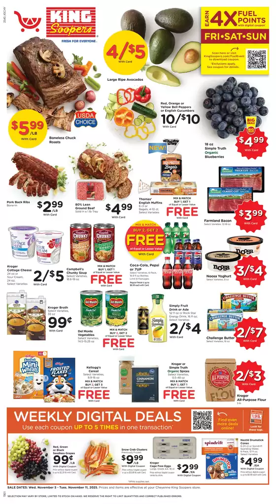 King Soopers catalogue in Sussex WI | Top offers for smart savers | 2025-11-05T00:00:00.000Z - 2025-11-11T00:00:00.000Z