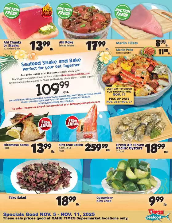 Seafood Specials