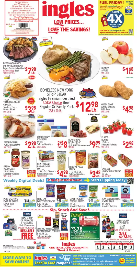 Ingles Markets catalogue in Lansdale PA | Great discounts on selected products | 2025-11-05T00:00:00.000Z - 2025-11-11T00:00:00.000Z