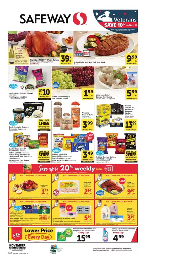 Safeway catalogue in Bellevue PA | Top deals and discounts | 2025-11-05T00:00:00.000Z - 2025-11-11T00:00:00.000Z