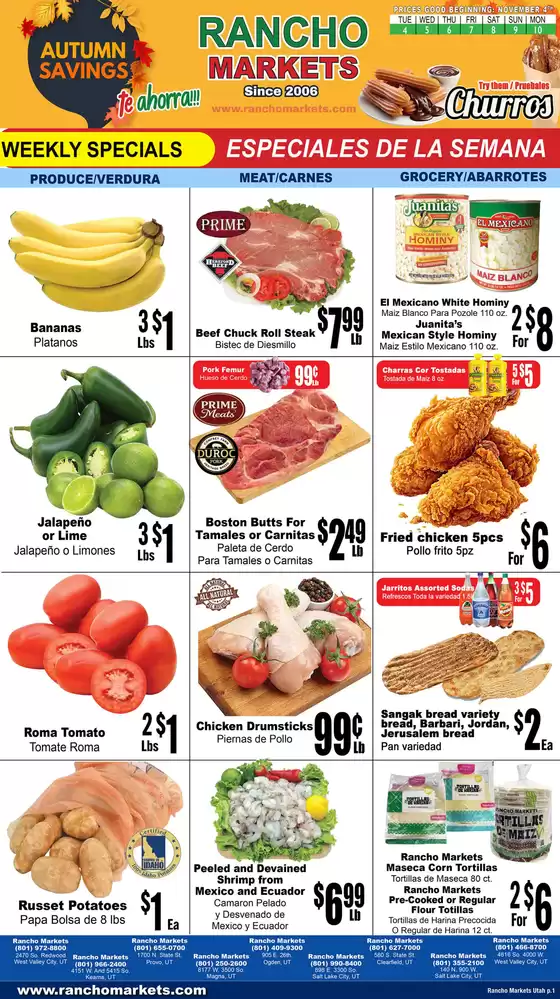 Rancho Markets catalogue in Bellevue PA | Rancho Markets weekly ad | 2025-11-04T00:00:00.000Z - 2025-11-10T00:00:00.000Z