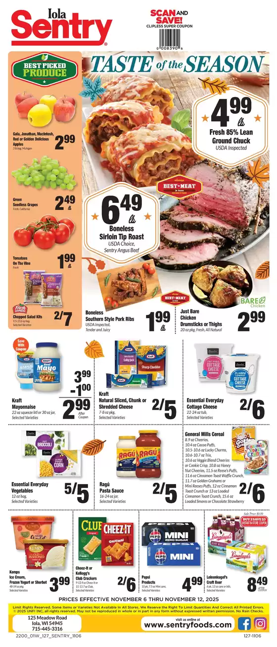 Sentry catalogue in Hazleton PA | Weekly Ad | 2025-11-06T00:00:00.000Z - 2025-11-12T00:00:00.000Z
