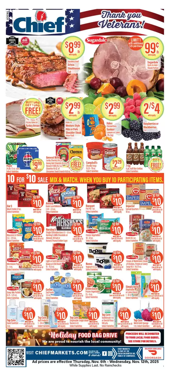 Chief Supermarket catalogue in Hazleton PA | Attractive special offers for everyone | 2025-11-06T00:00:00.000Z - 2025-11-12T00:00:00.000Z