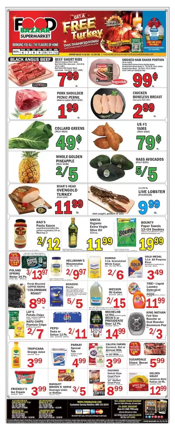 Food Bazaar catalogue in Cheraw SC | Offers for bargain hunters | 2025-11-06T00:00:00.000Z - 2025-11-12T00:00:00.000Z