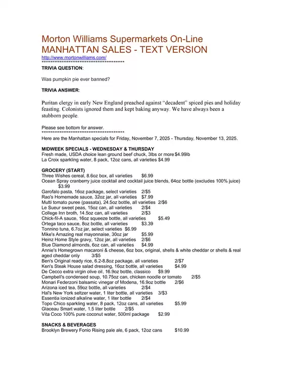 Morton Williams catalogue in San Luis Obispo CA | Top offers for smart savers | 2025-11-07T00:00:00.000Z - 2025-11-13T00:00:00.000Z