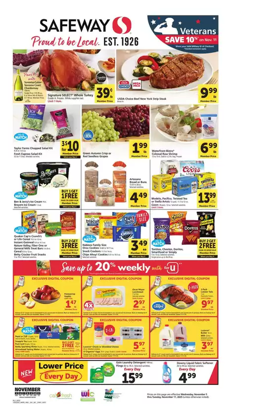 Safeway catalogue in Boca Raton FL | Weekly Ad - Safeway - NorCal | 2025-11-05T00:00:00.000Z - 2025-11-11T00:00:00.000Z