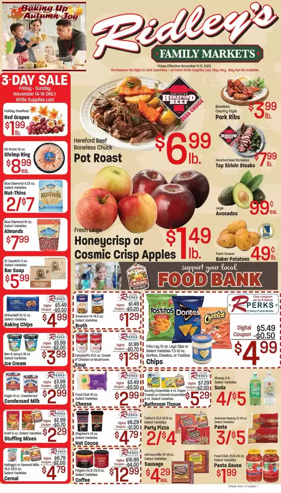 Ridley's Family Markets catalogue in Arlington MA | Top deals for all customers | 2025-11-11T00:00:00.000Z - 2025-11-17T00:00:00.000Z