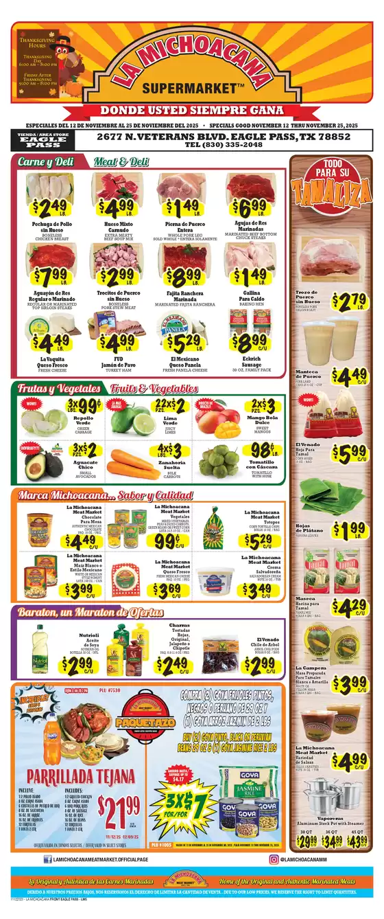 La Michoacana catalogue in Marshall MN | Top deals and discounts | 2025-11-12T00:00:00.000Z - 2025-11-25T00:00:00.000Z