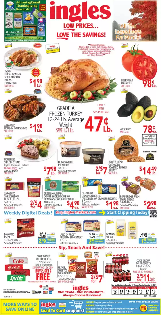 Ingles Markets catalogue in Marshall MN | Ingles Markets weekly ad | 2025-11-12T00:00:00.000Z - 2025-11-18T00:00:00.000Z