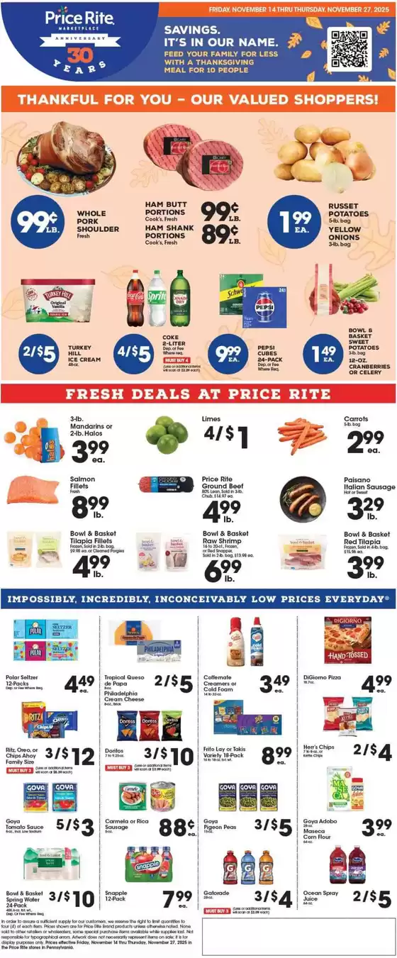 Price Rite catalogue in Rancho Cucamonga CA | Weekly Ads Price Rite | 2025-11-14T00:00:00.000Z - 2025-11-27T00:00:00.000Z