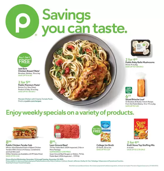 Publix catalogue in Franklin Furnace OH | Great offer for all customers | 2025-11-12T00:00:00.000Z - 2025-11-18T00:00:00.000Z