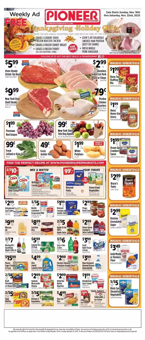 Pioneer Supermarkets catalogue in Omaha NE | Discounts and promotions | 2025-11-16T00:00:00.000Z - 2025-11-22T00:00:00.000Z