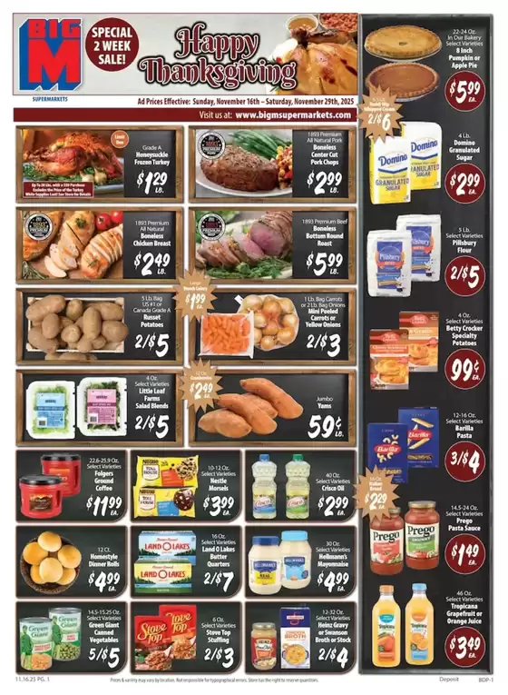 BigM Supermarkets catalogue in Crawfordville FL | Attractive special offers for everyone | 2025-11-16T00:00:00.000Z - 2025-11-29T00:00:00.000Z