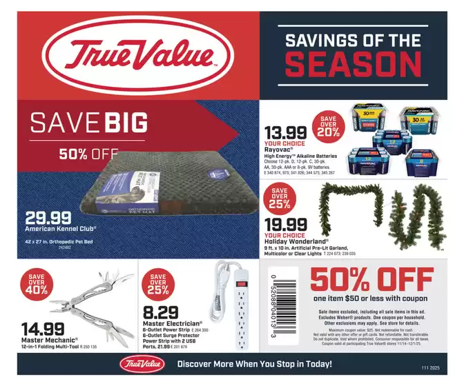 True Value catalogue in Fort Gratiot MI | Top deals and discounts | 2025-11-14T00:00:00.000Z - 2025-12-01T00:00:00.000Z