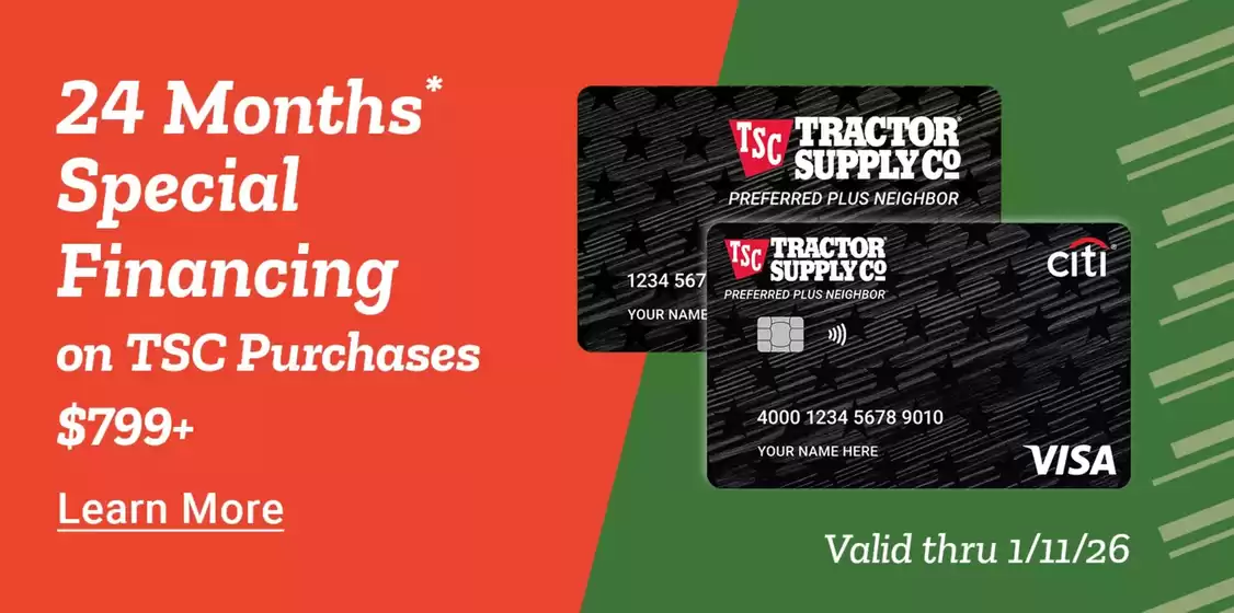 Tractor Supply Company catalogue in New York | Current deals and offers | 2025-11-17T00:00:00.000Z - 2026-01-11T00:00:00.000Z
