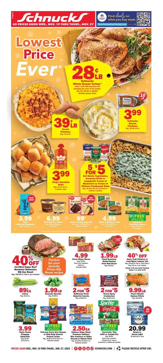 Schnucks catalogue in Waukegan IL | Great offer for bargain hunters | 2025-11-19T00:00:00.000Z - 2025-11-27T00:00:00.000Z