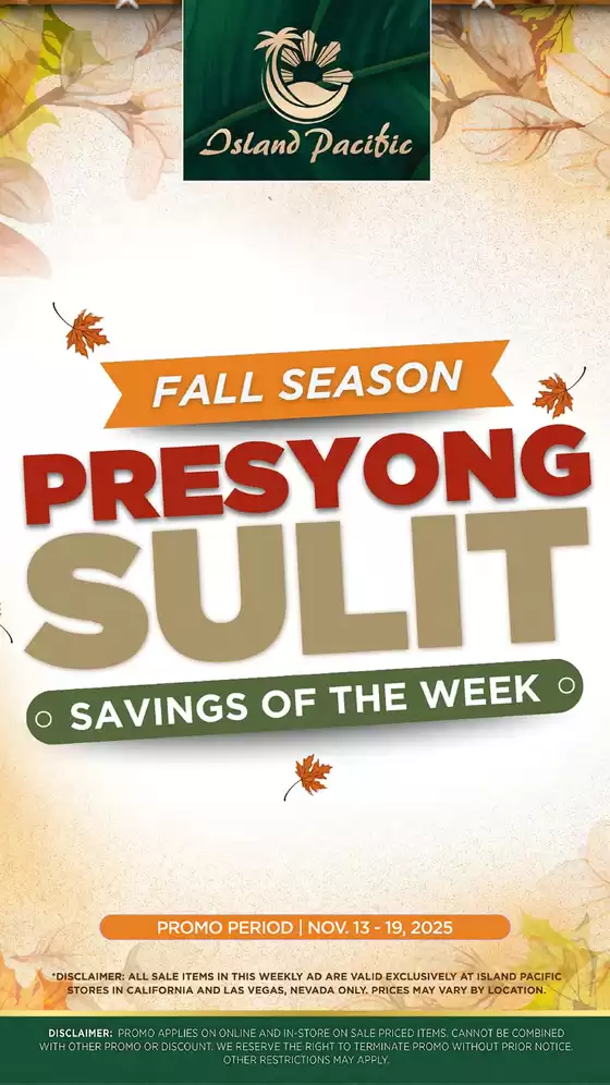 Island Pacific Market catalogue | IP Freshop Weekly Ad NOV13 19 2025 | 2025-11-13T00:00:00.000Z - 2025-11-19T00:00:00.000Z
