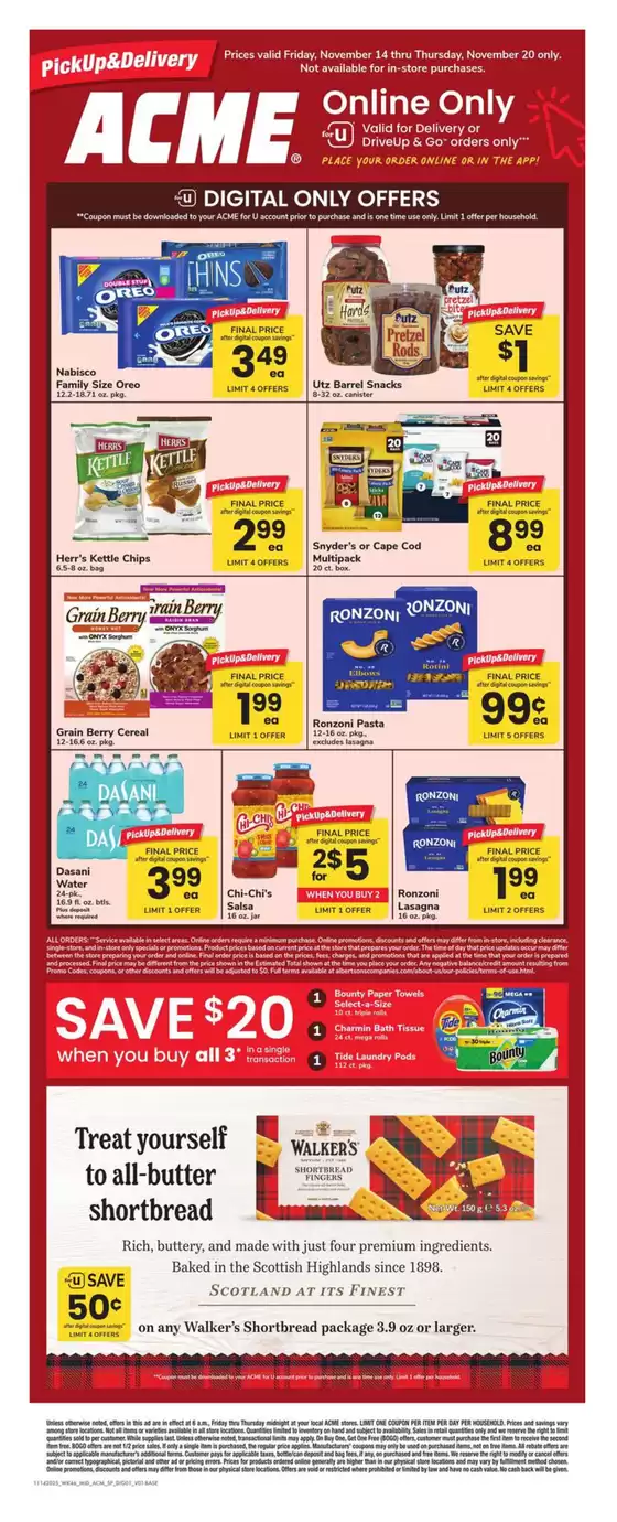 ACME catalogue in Saltsburg PA | Acme Markets - SP | 2025-11-14T00:00:00.000Z - 2025-11-20T00:00:00.000Z
