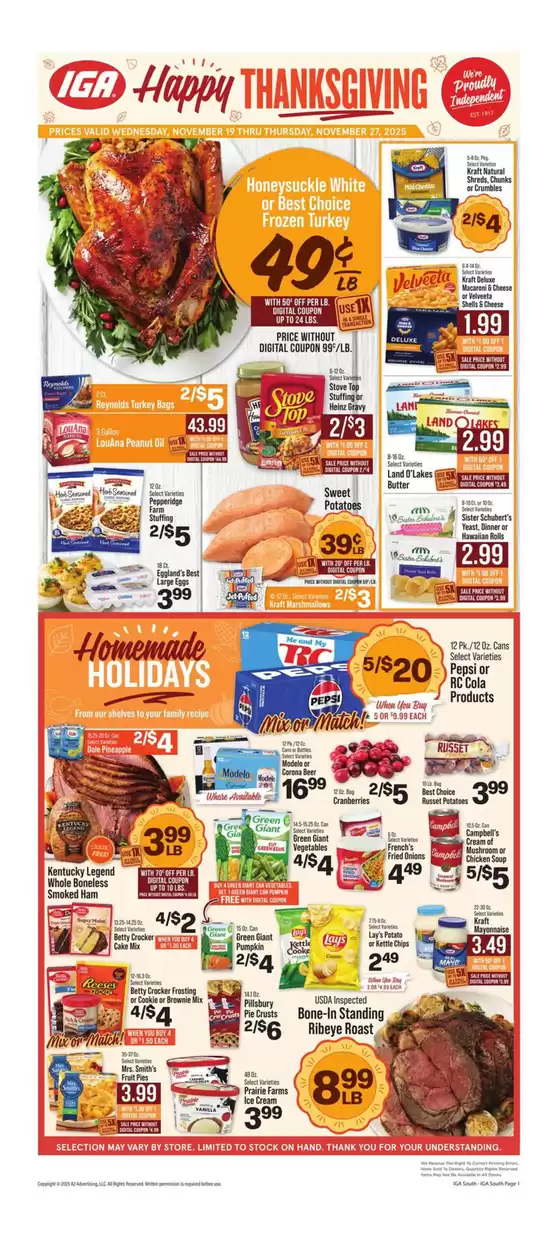 IGA catalogue in Albertville AL | Top offers for all bargain hunters | 2025-11-19T00:00:00.000Z - 2025-11-27T00:00:00.000Z