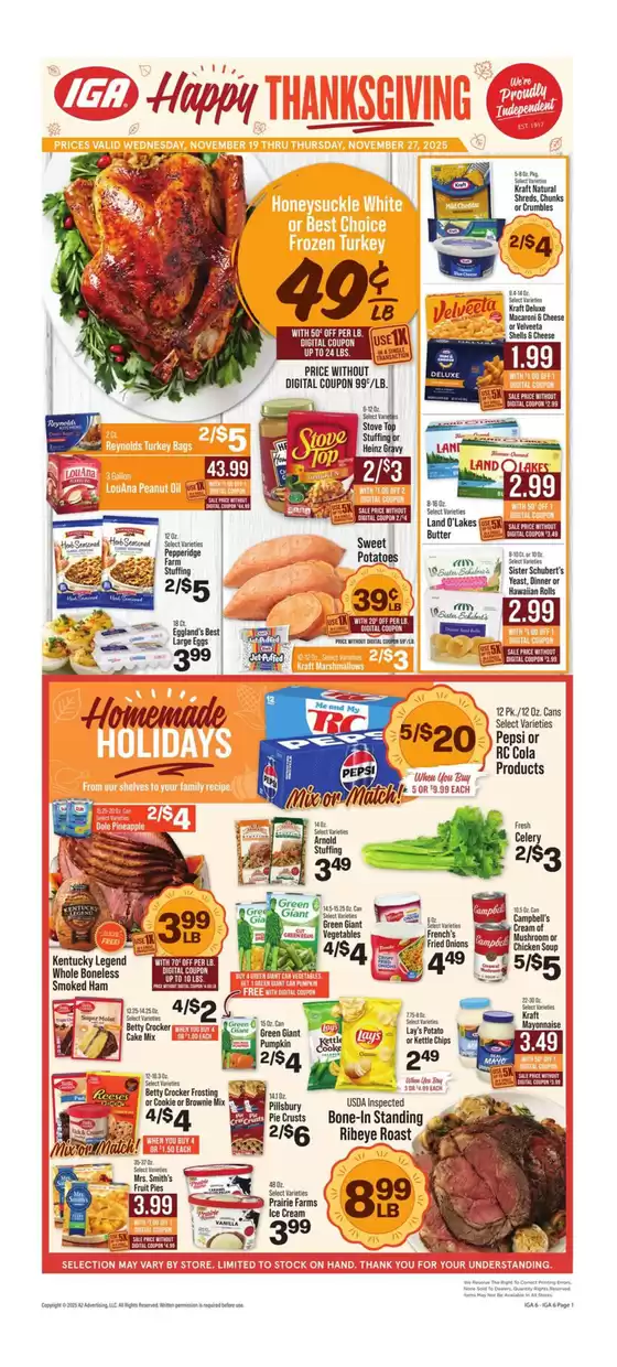 IGA catalogue in Albertville AL | Great offer for bargain hunters | 2025-11-19T00:00:00.000Z - 2025-11-27T00:00:00.000Z