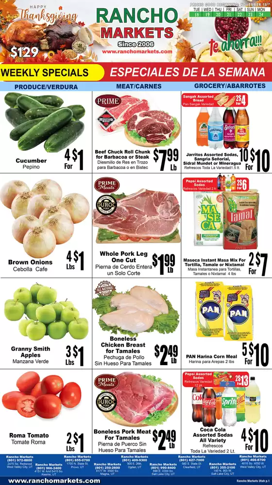 Rancho Markets catalogue in Albertville AL | Rancho Markets weekly ad | 2025-11-18T00:00:00.000Z - 2025-11-24T00:00:00.000Z