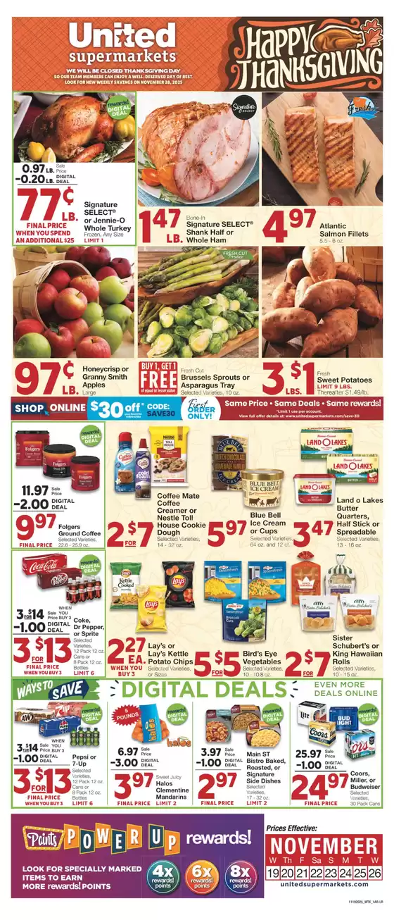 United Supermarkets catalogue in Fort Worth TX | Our best bargains | 2025-11-18T00:00:00.000Z - 2025-11-26T00:00:00.000Z