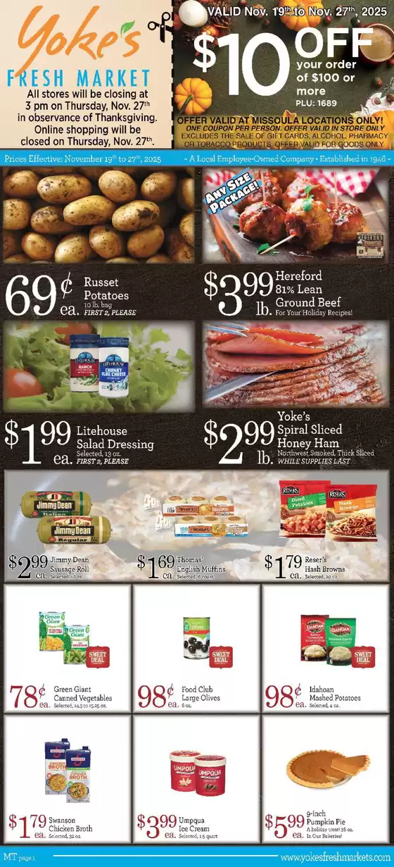 Yoke's Fresh Market catalogue in San Lorenzo CA | Great discounts on selected products | 2025-11-19T00:00:00.000Z - 2025-11-27T00:00:00.000Z
