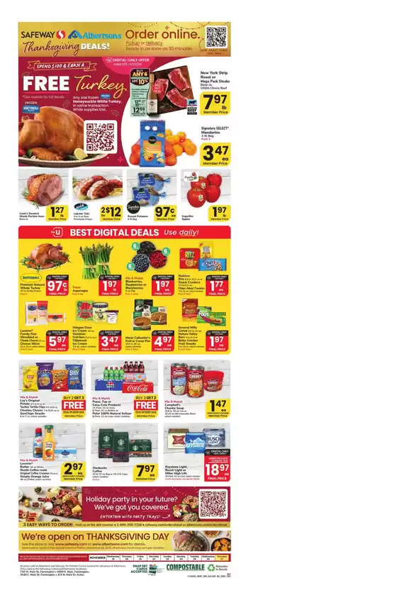 Safeway catalogue in Culver City CA | Special offers for you | 2025-11-19T00:00:00.000Z - 2025-11-27T00:00:00.000Z