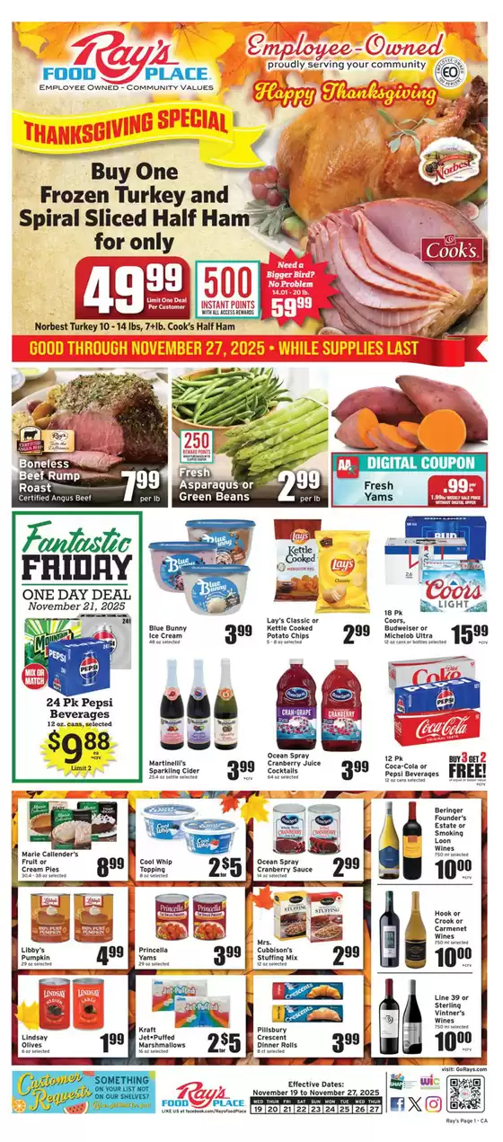 Ray's Food catalogue in Strongsville OH | Ray's Food weekly ad | 2025-11-19T00:00:00.000Z - 2025-11-27T00:00:00.000Z