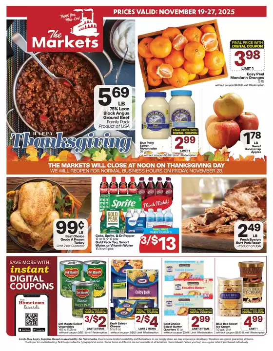 The Markets catalogue in Strongsville OH | The Markets weekly ad | 2025-11-19T00:00:00.000Z - 2025-11-27T00:00:00.000Z