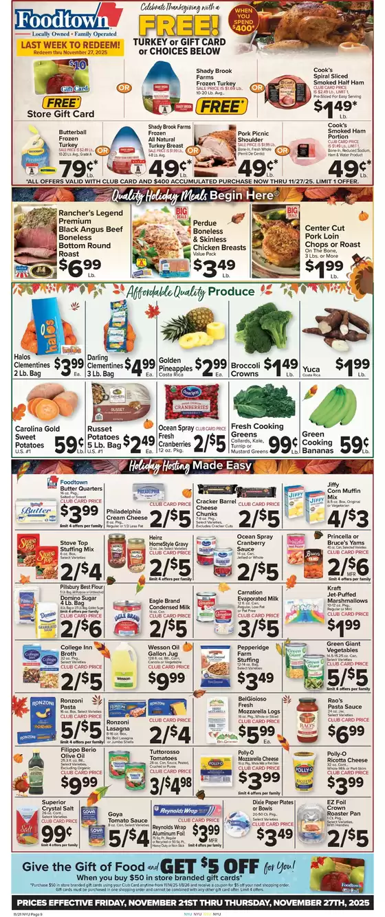 Foodtown supermarkets catalogue in Palmyra PA | Save now with our deals | 2025-11-21T00:00:00.000Z - 2025-11-27T00:00:00.000Z