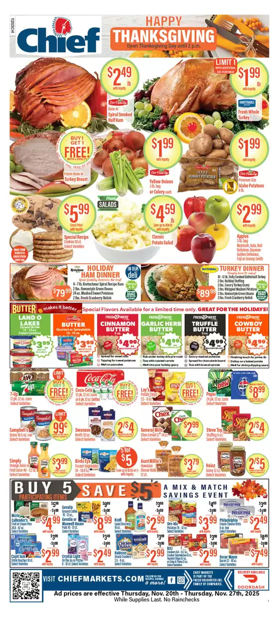 Chief Supermarket catalogue in Palmyra PA | Top offers for all bargain hunters | 2025-11-20T00:00:00.000Z - 2025-11-27T00:00:00.000Z
