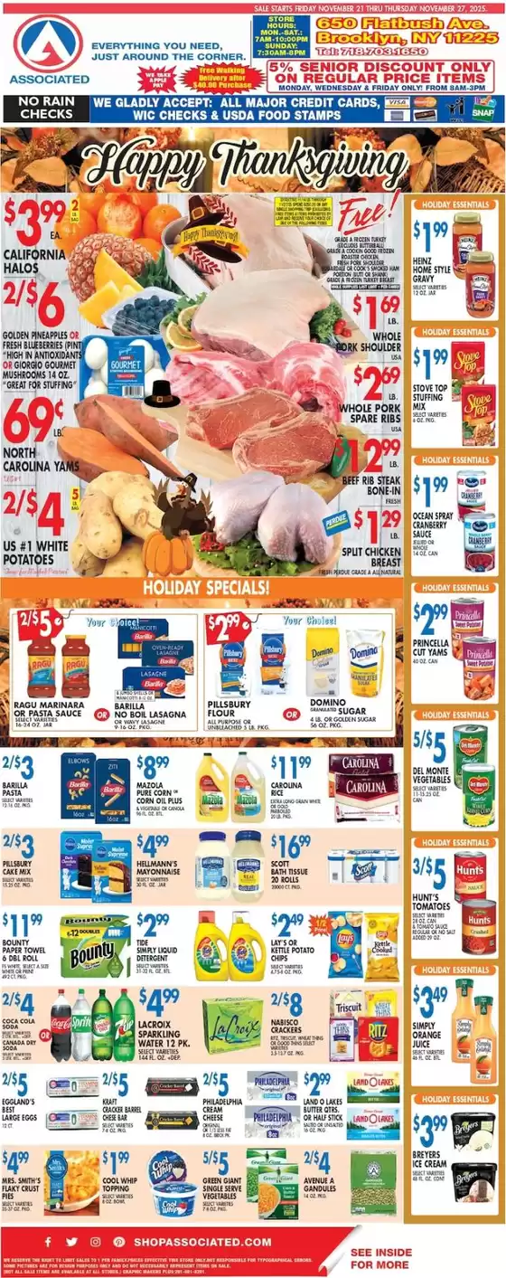 Associated catalogue in New York | Offers for bargain hunters | 2025-11-21T00:00:00.000Z - 2025-11-27T00:00:00.000Z