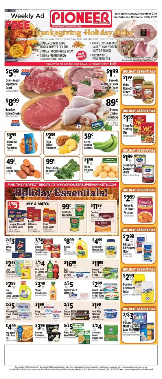 Pioneer Supermarkets catalogue in Elkton MD | Our best deals for you | 2025-11-23T00:00:00.000Z - 2025-11-29T00:00:00.000Z