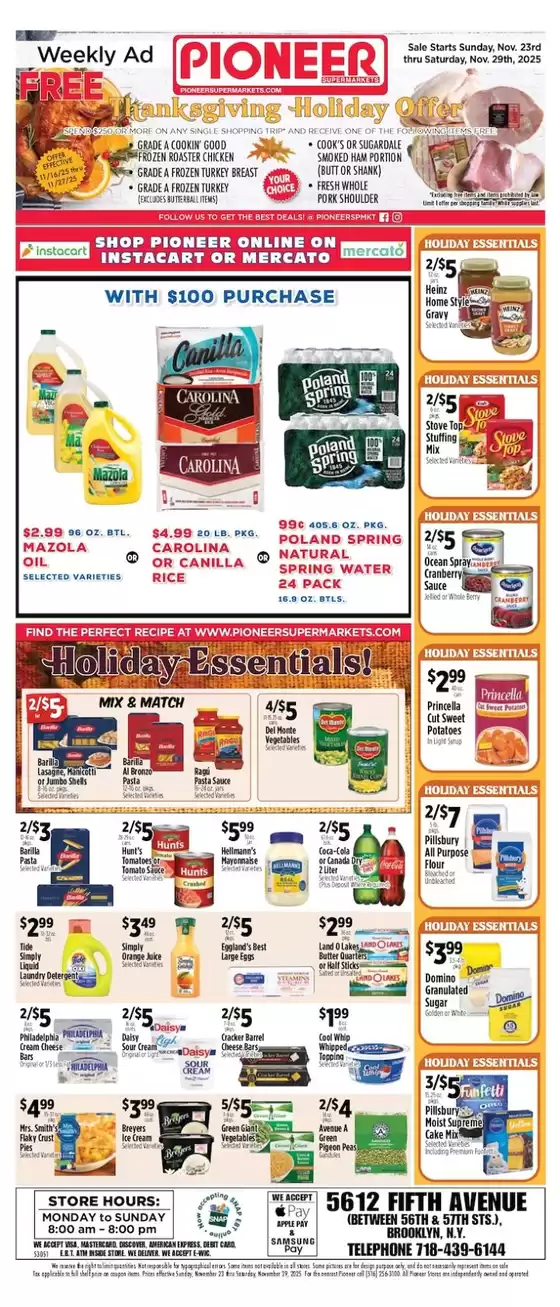 Pioneer Supermarkets catalogue in Morrisville NC | New offers to discover | 2025-11-23T00:00:00.000Z - 2025-11-29T00:00:00.000Z