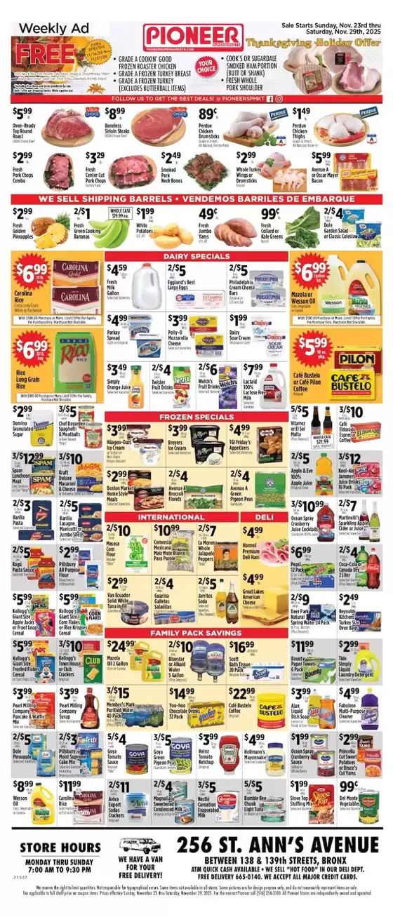 Pioneer Supermarkets catalogue in Elkton MD | Save now with our deals | 2025-11-23T00:00:00.000Z - 2025-11-29T00:00:00.000Z