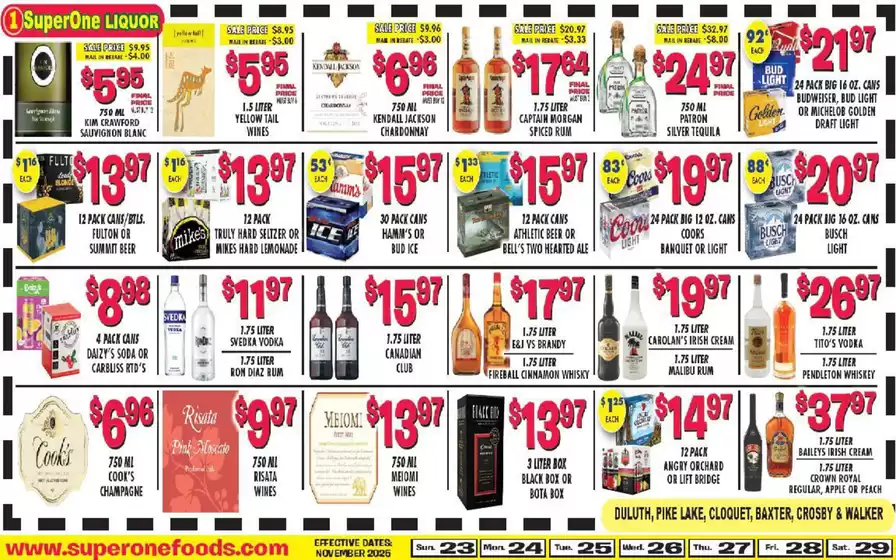 Super One Foods catalogue in Elkton MD | Liquor Ad Savings | 2025-11-11T00:00:00.000Z - 2025-11-29T00:00:00.000Z