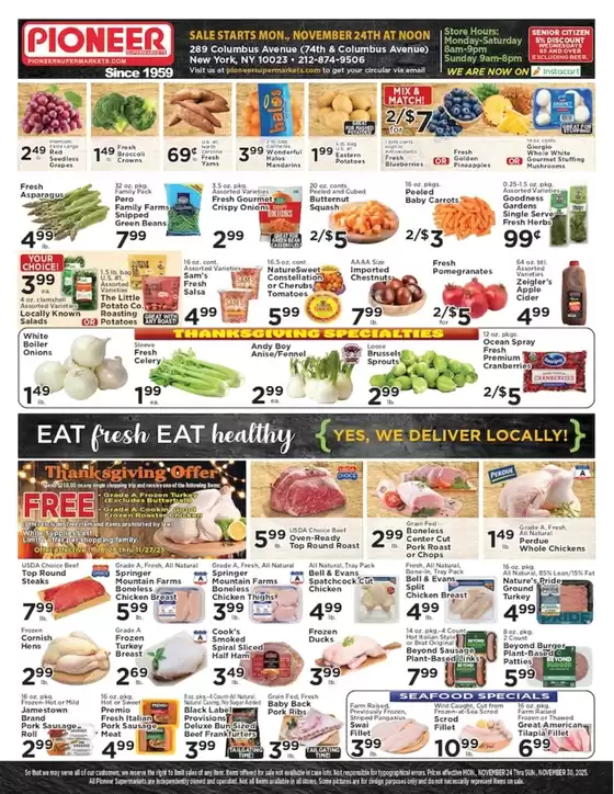 Pioneer Supermarkets catalogue in Wilkesboro NC | Pioneer Supermarkets weekly ad | 2025-11-24T00:00:00.000Z - 2025-11-30T00:00:00.000Z