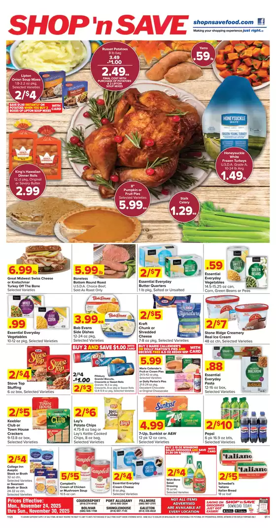 Shop 'n Save catalogue in Lima OH | Top deals and discounts | 2025-11-24T00:00:00.000Z - 2025-11-30T00:00:00.000Z
