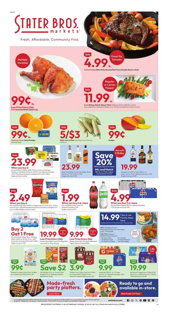 Stater Bros catalogue in Enumclaw WA | Current bargains and offers | 2025-11-28T00:00:00.000Z - 2025-12-02T00:00:00.000Z