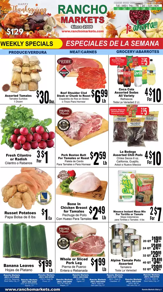 Rancho Markets catalogue in Enumclaw WA | Rancho Markets weekly ad | 2025-11-25T00:00:00.000Z - 2025-12-01T00:00:00.000Z