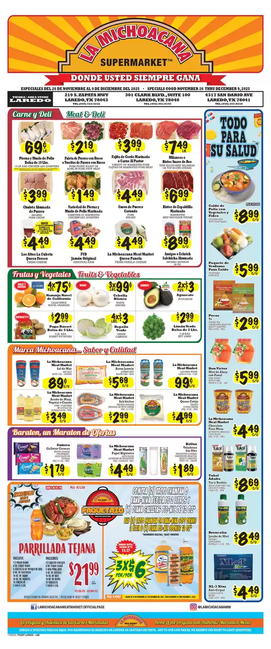 La Michoacana catalogue in Belton MO | Top deals and discounts | 2025-11-26T00:00:00.000Z - 2025-12-09T00:00:00.000Z