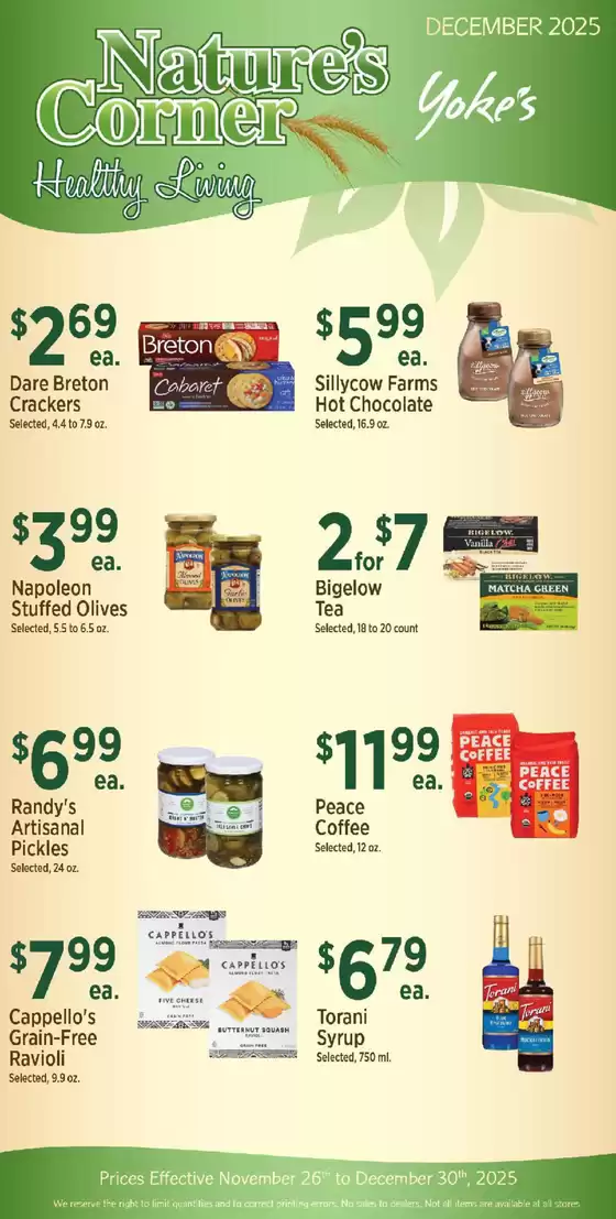 Yoke's Fresh Market catalogue | Yoke's Fresh Market Nature's Corner | 2025-11-26T00:00:00.000Z - 2025-12-30T00:00:00.000Z