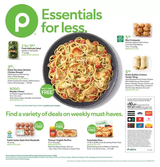 Publix catalogue in Lake Jackson TX | Attractive special offers for everyone | 2025-11-28T00:00:00.000Z - 2025-12-03T00:00:00.000Z