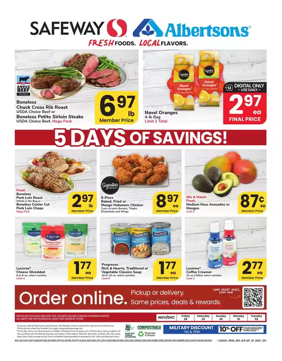 Safeway catalogue in Lake Jackson TX | Offers for bargain hunters | 2025-11-28T00:00:00.000Z - 2025-12-02T00:00:00.000Z