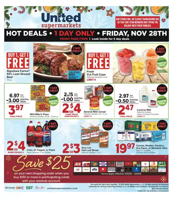 United Supermarkets catalogue | Save now with our deals | 2025-11-28T00:00:00.000Z - 2025-12-02T00:00:00.000Z