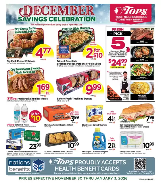 Tops catalogue in Youngstown OH | December Savings Celebration | 2025-11-30T00:00:00.000Z - 2026-01-03T00:00:00.000Z