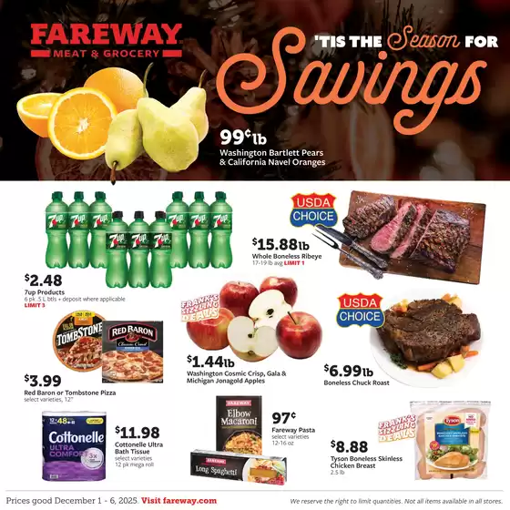 Fareway catalogue in Castleton IN | Top deals and discounts | 2025-12-01T00:00:00.000Z - 2025-12-06T00:00:00.000Z